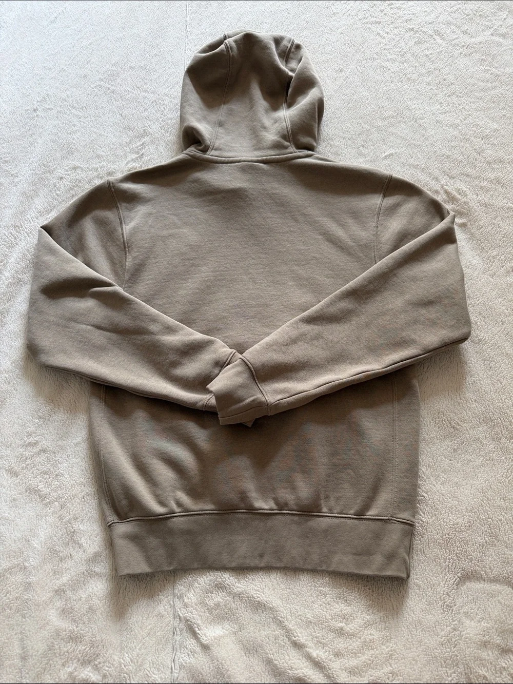 Like New Nike Men's Tan Hoodie with White Swoosh